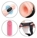 Arnés con funda peneana vibratoria