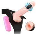Arnés con funda peneana vibratoria